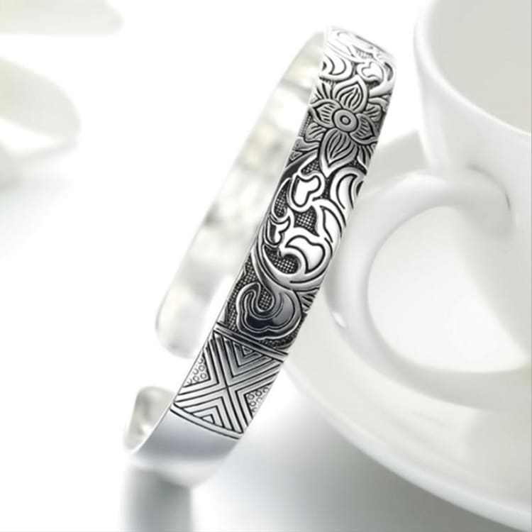 Bracelet en Argent de la Fleur de Lotus - Bracelet