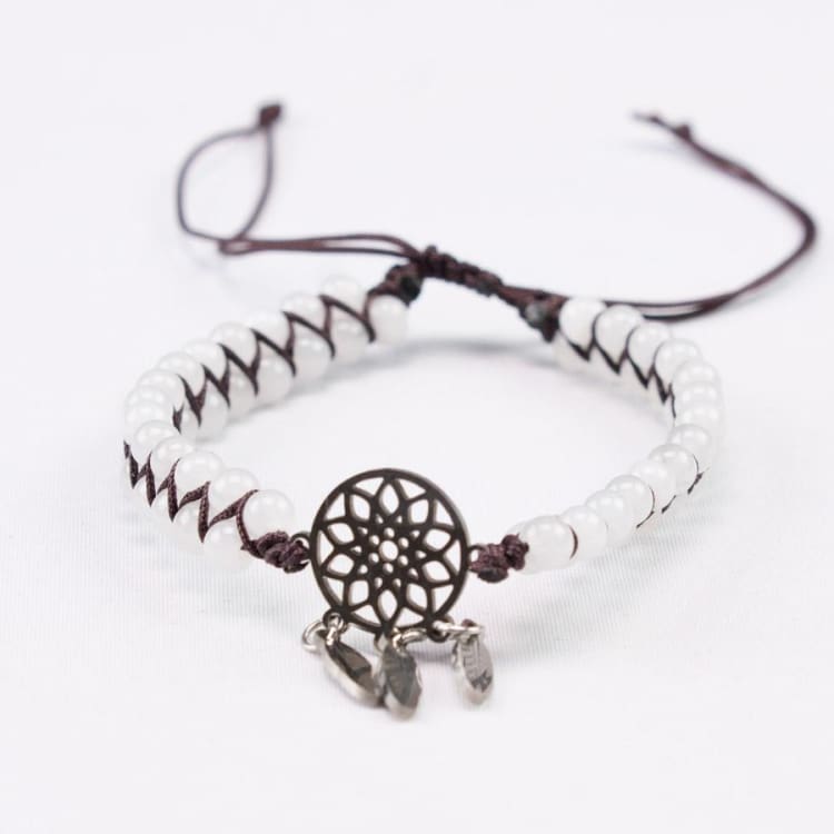 Bracelet «Capteur de rêves‎» en Cristal de Roche - Bracelet
