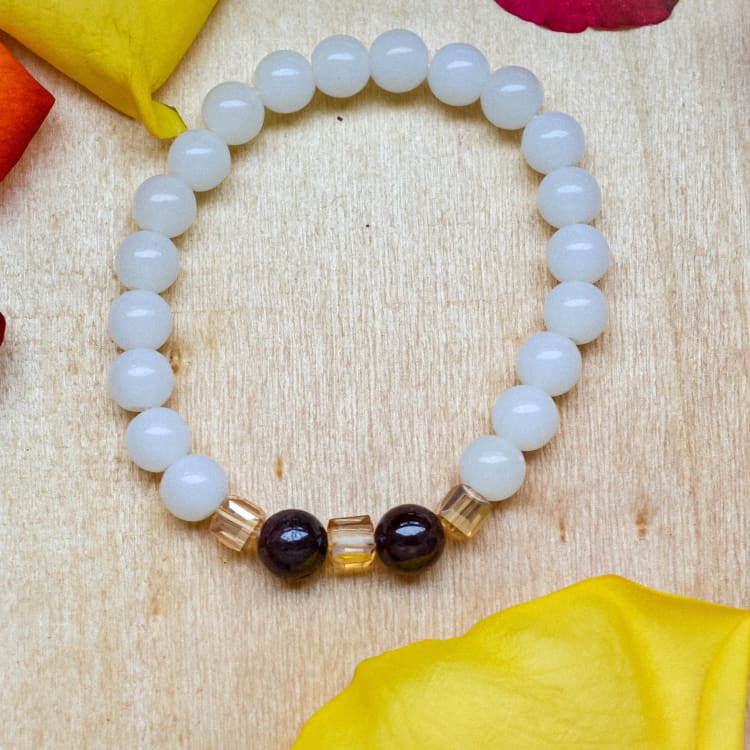 Bracelet en jade blanc joie et harmonie - Bracelet