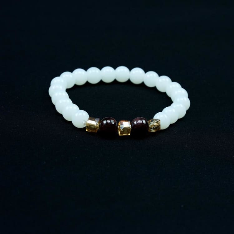 Bracelet en jade blanc joie et harmonie - Bracelet