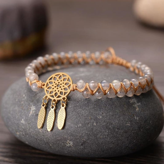 Bracelet Capteur de rêves en Labradorite - Bracelet