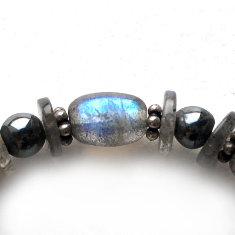 Bracelet en Labradorite et Argent - Bracelet