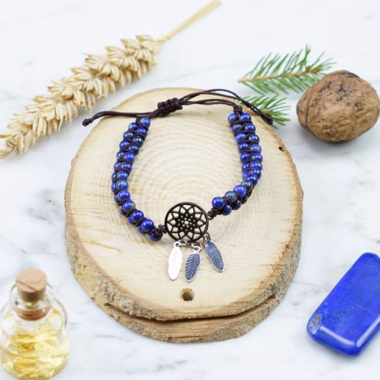 Bracelet «Capteur de rêves‎» en Lapis Lazuli - Bracelet
