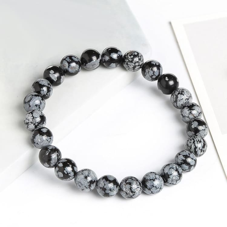 Bracelet en Obsidienne Neige - bracelet