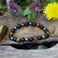 Bracelet «Triple Protection» en oeil de tigre obsidienne et Hématite - Bracelet