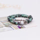 Bracelet En Perles Céramique - Pourpre - Bracelet