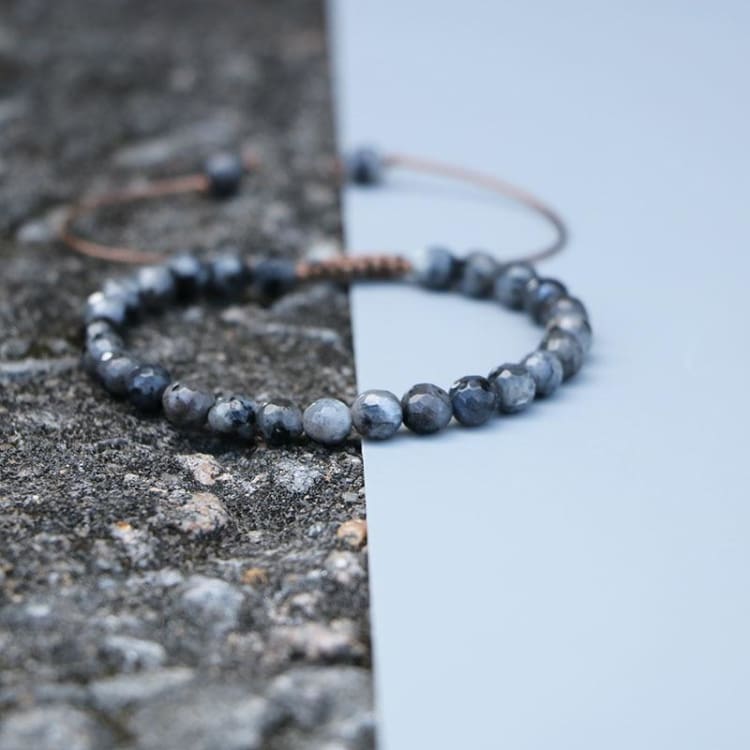 Bracelet en perles de Labradorite facettées - Bracelet