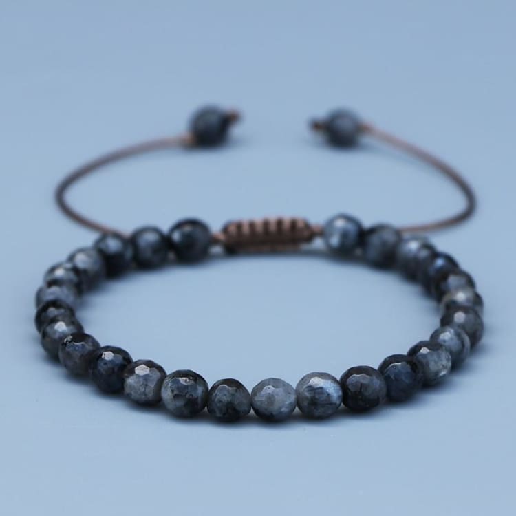 Bracelet en perles de Labradorite facettées - Bracelet