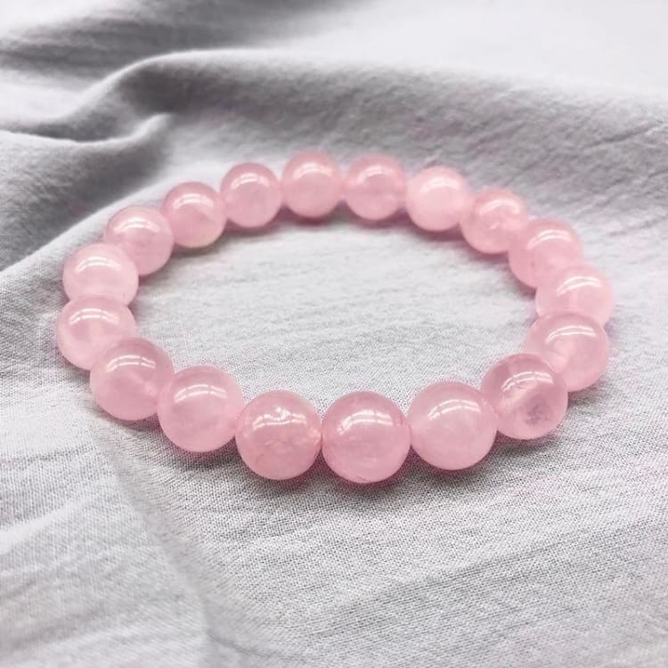 Bracelet en perles de Quartz Rose - Bracelet
