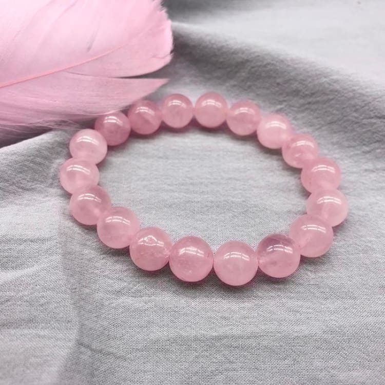 Bracelet en perles de Quartz Rose - Bracelet