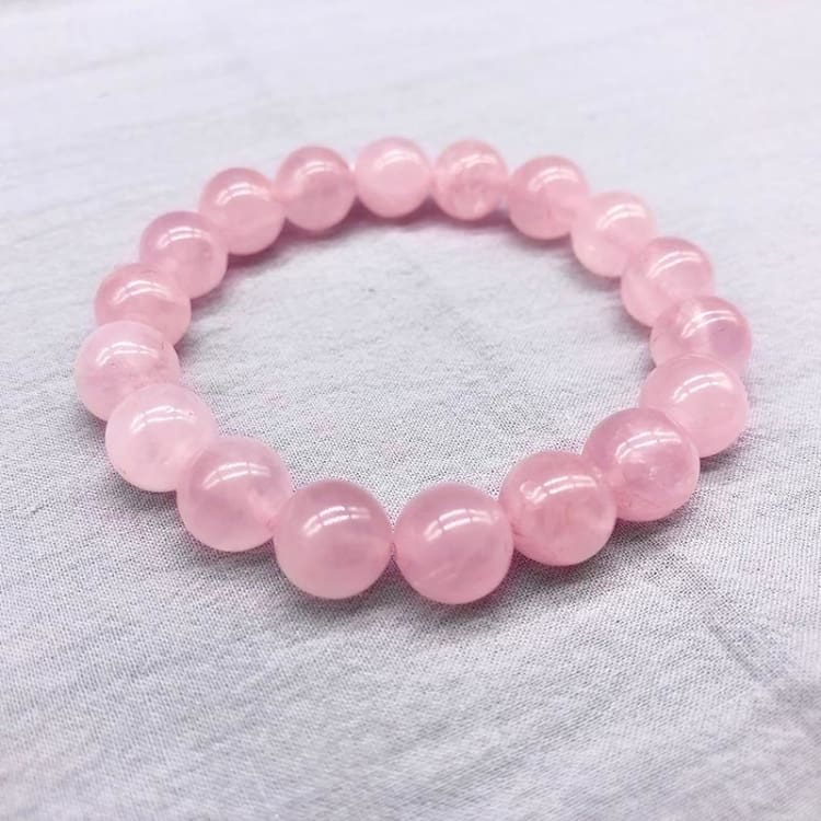 Bracelet en perles de Quartz Rose - Bracelet