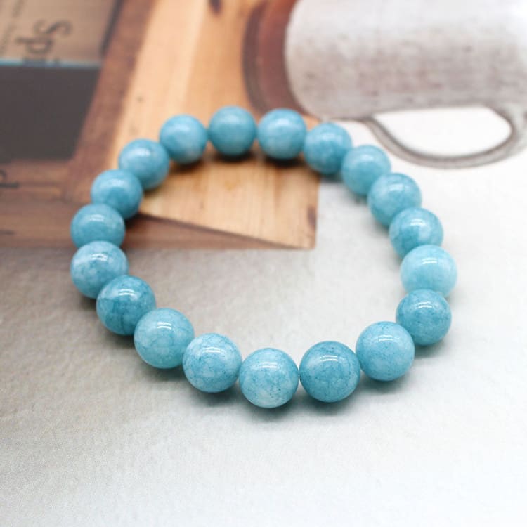 Bracelet en pierres naturelles aigue-marine - Bracelet