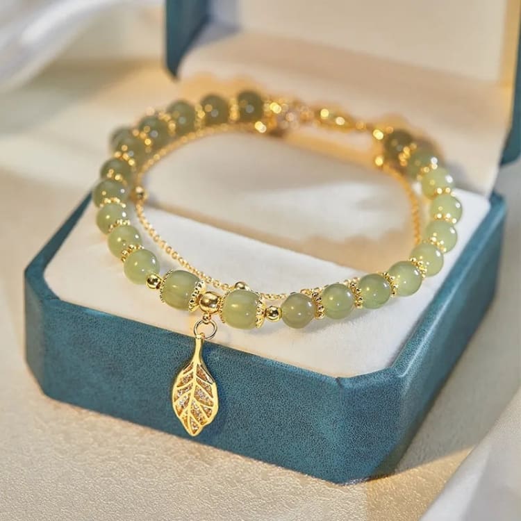 Bracelet en pierres naturelles style Hetian Jade - Bracelet