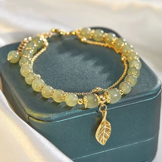 Bracelet en pierres naturelles style Hetian Jade - Bracelet
