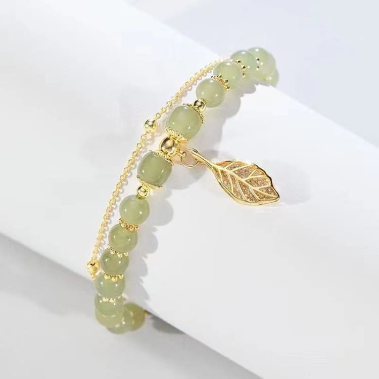 Bracelet en pierres naturelles style Hetian Jade - Bracelet