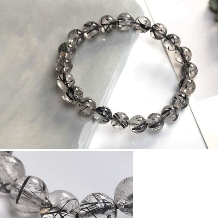 Bracelet en Quartz Rutile noir - Bracelet