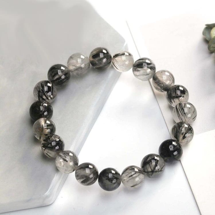 Bracelet en Quartz Rutile noir - Bracelet