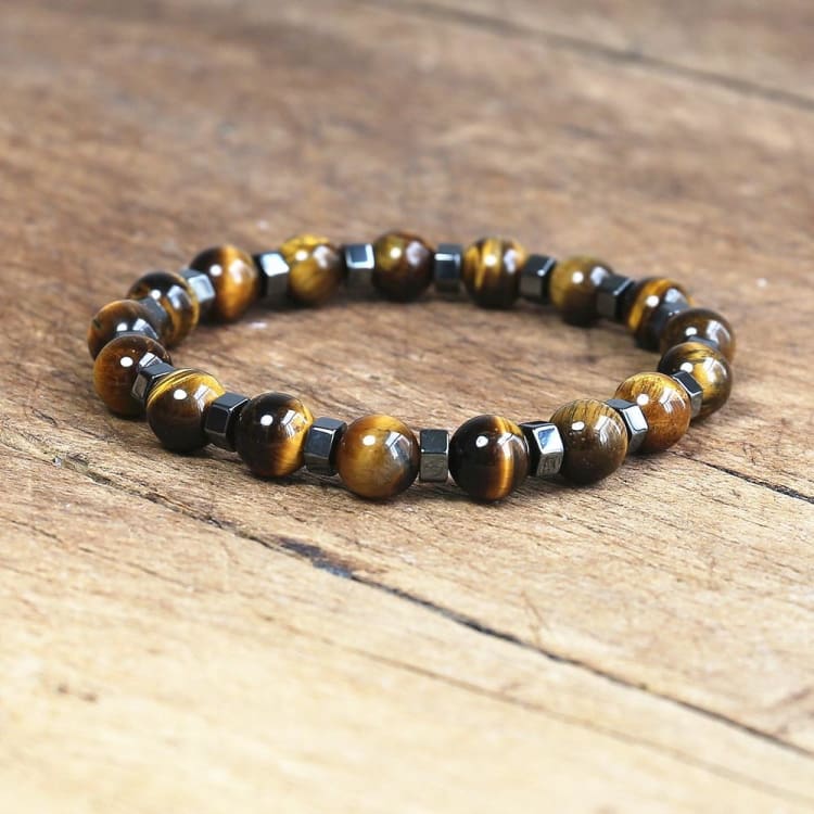 Bracelet Energie en oeil de Tigre et Hematite - Bracelet