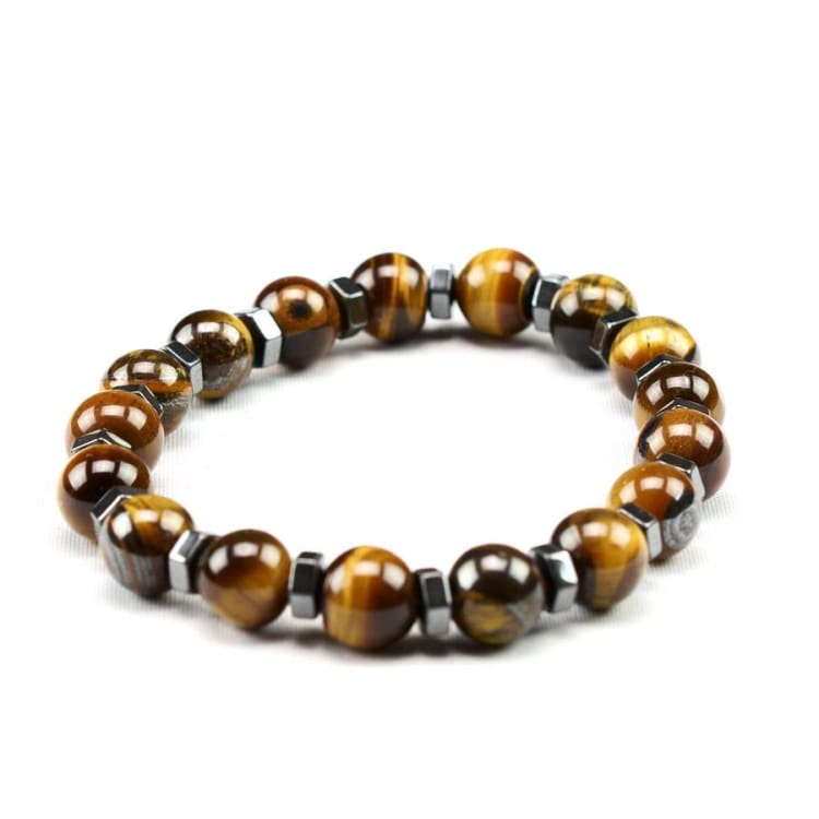 Bracelet Energie en oeil de Tigre et Hematite - Bracelet