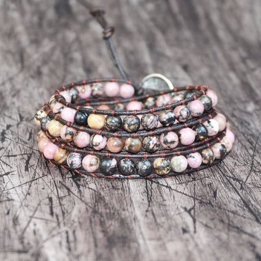 Bracelet enveloppant en Rhodonite - Bracelet
