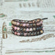 Bracelet enveloppant en Rhodonite - 3 tours - Bracelet