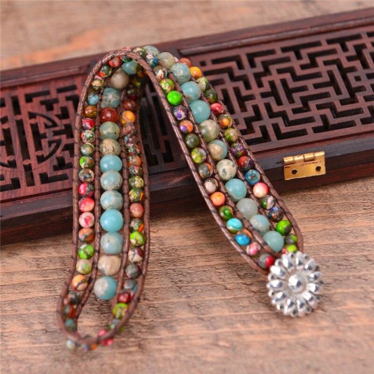 Bracelet enveloppant marguerite - Bracelet