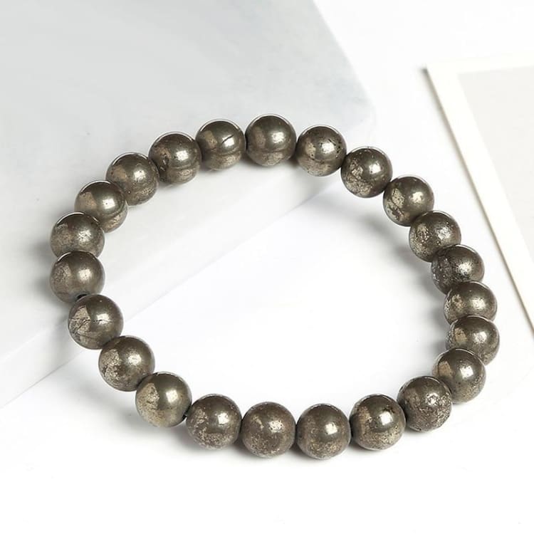 Bracelet ’Fer et Feu’ en Pyrite - Bracelet
