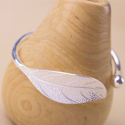 Bracelet Feuille de Hêtre en Argent - Bracelet