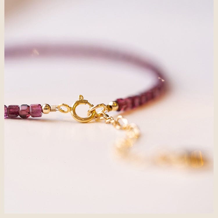 Bracelet fin en Grenat rouge