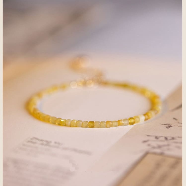 Bracelet fin en Opale jaune Image