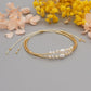 Bracelet fin en perles marines