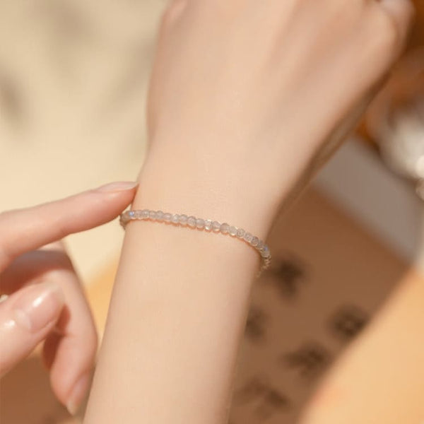 Bracelet pierre de lune, bracelet pierre naturelle, bijoux femme, bracelet  fin or, cadeau pour femme, bracelet fin doré, cadeau Noël. -  France