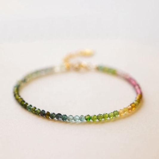 Bracelet fin multicolore en tourmaline