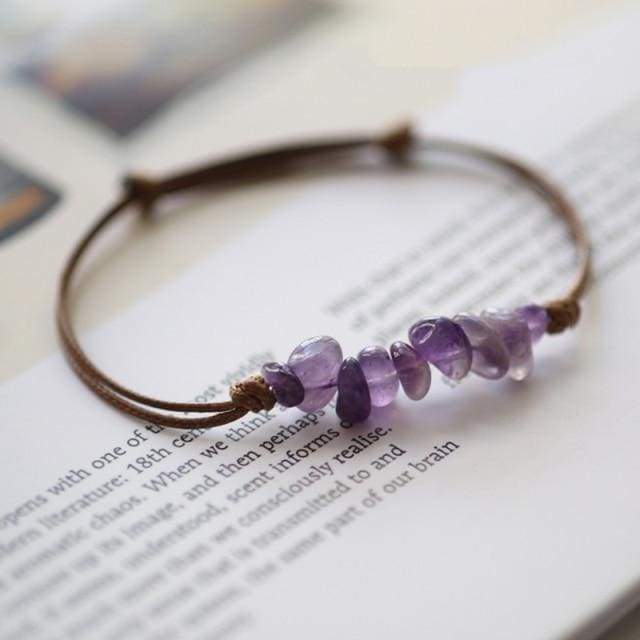 Bracelets fins en pierre naturelles - Amethyste
