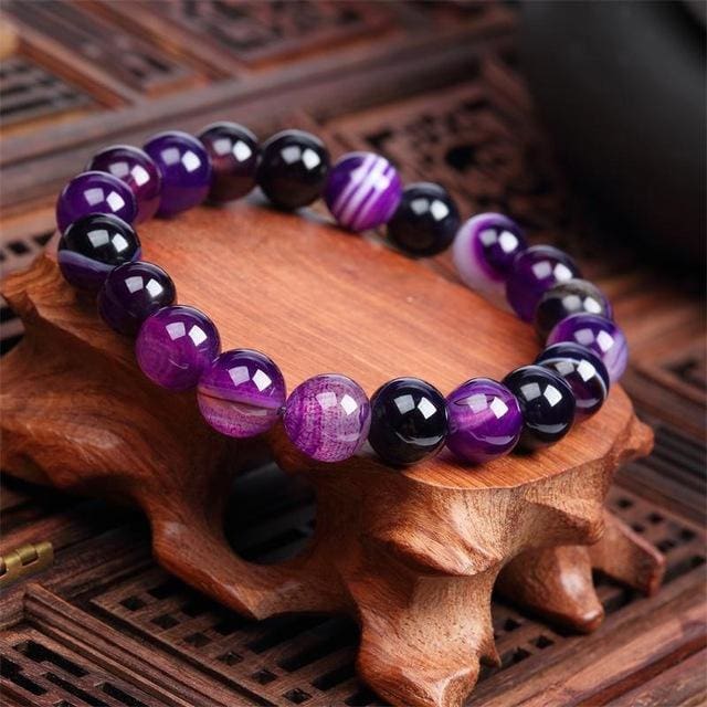 Bracelet Gaïa Des 7 Chakras - Fluorite Violet - Bracelet