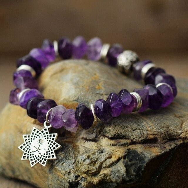 Bracelet ’Imagination’ en pierre naturelle - Amethyst - Bracelet
