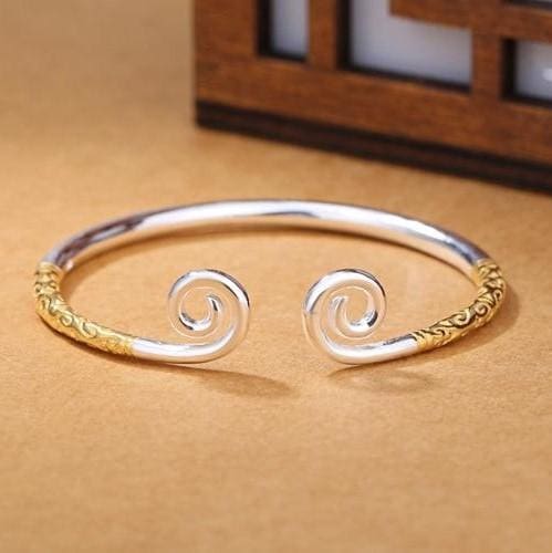 Bracelet ’Inspiration Nordique’ en Argent Sterling 925 - Doré - bracelet