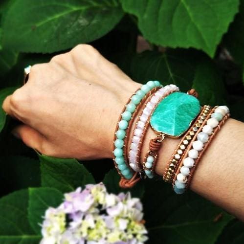 Bracelet Joie en Amazonite - Bracelet pierre Amazonite