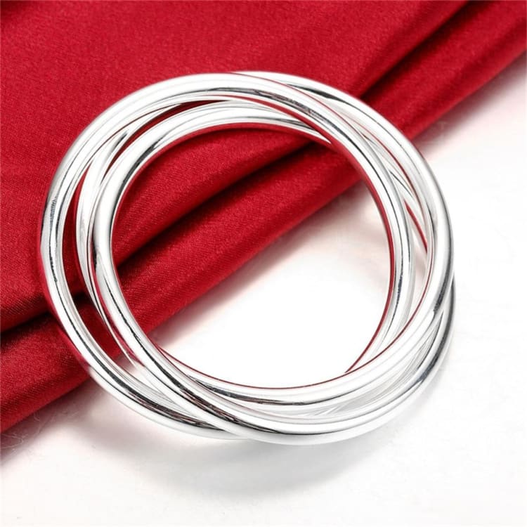 Bracelet ’Jonc’ Triple en Argent Sterling 925 - bracelet en Argent