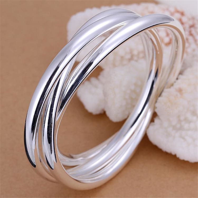 Bracelet ’Jonc’ Triple en Argent Sterling 925 - bracelet Argent Image