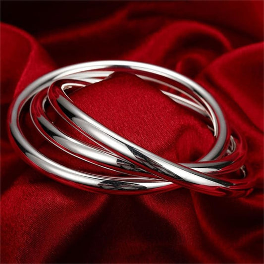 Bracelet ’Jonc’ Triple en Argent Sterling 925 - bracelet