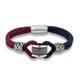 Bracelet magnétique du ’Lien éternel’ - Bleu & Rouge / 23cm