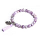 Bracelet ’Main protectrice’ en pierre de cristal d’améthyste - 19cm - bracelet
