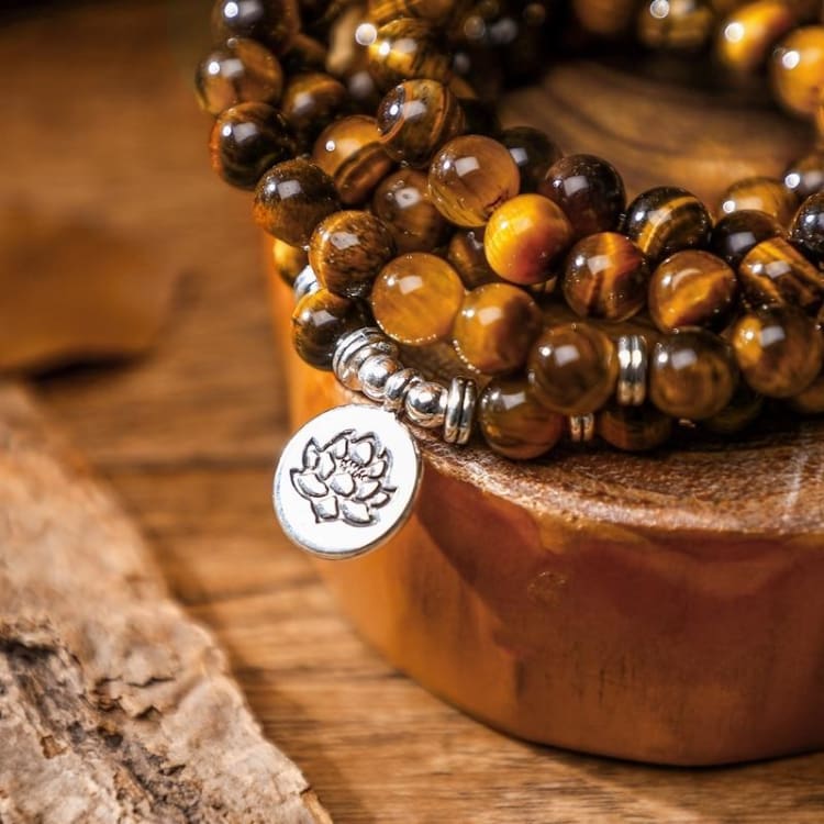 Bracelet Mâla 108 en Œil de Tigre - bracelet Image
