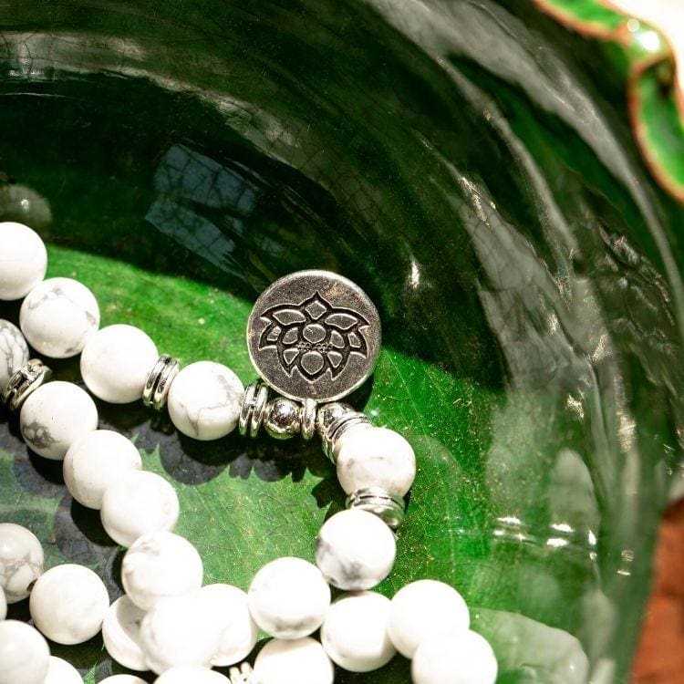 Bracelet Mâla 108 perles en Howlite - Bracelet