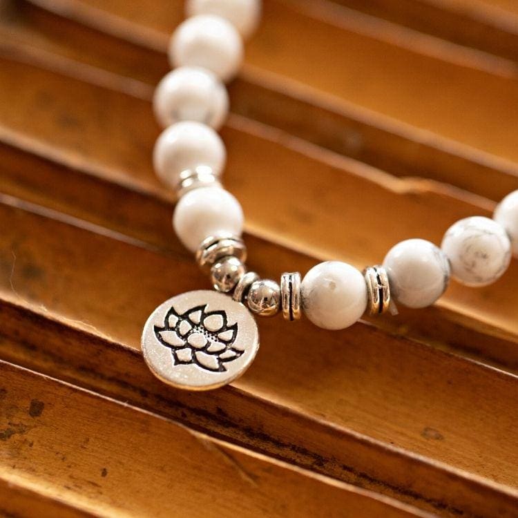 Bracelet Mâla 108 perles en Howlite - Bracelet