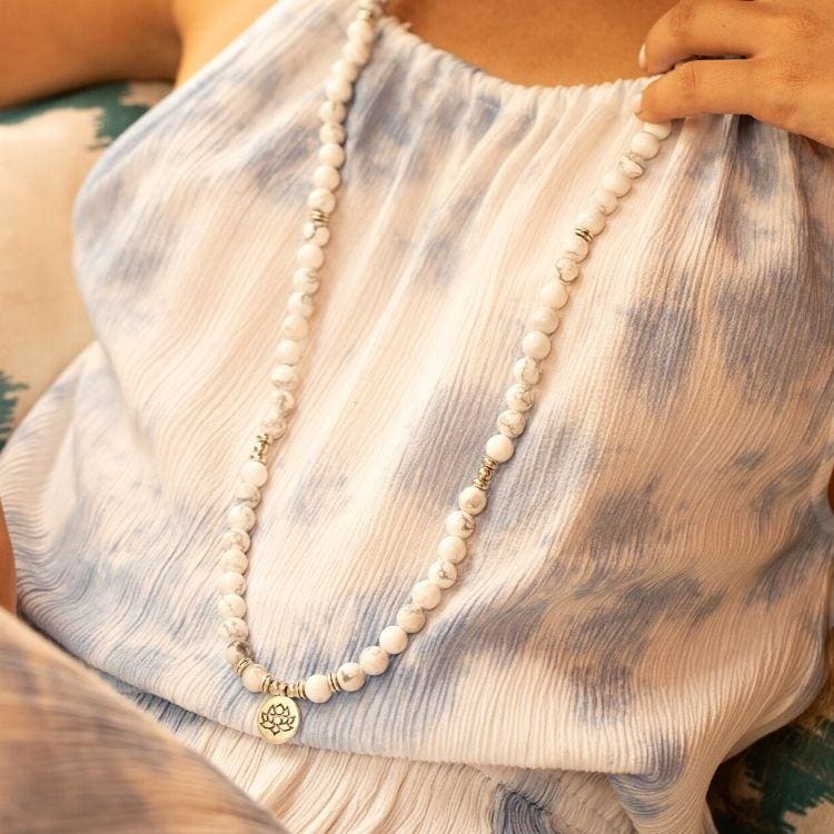 Bracelet Mâla 108 perles en Howlite - Bracelet