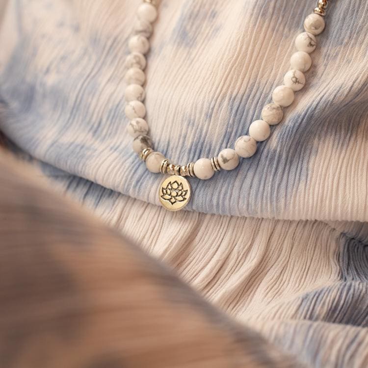 Bracelet Mâla 108 perles en Howlite - Bracelet