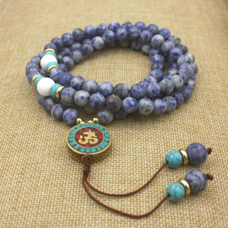 Bracelet Mala 108 perles en sodalite - Bracelet