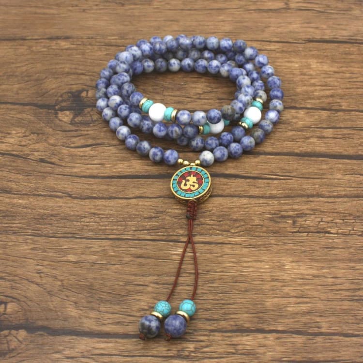 Bracelet Mala 108 perles en sodalite - Bracelet